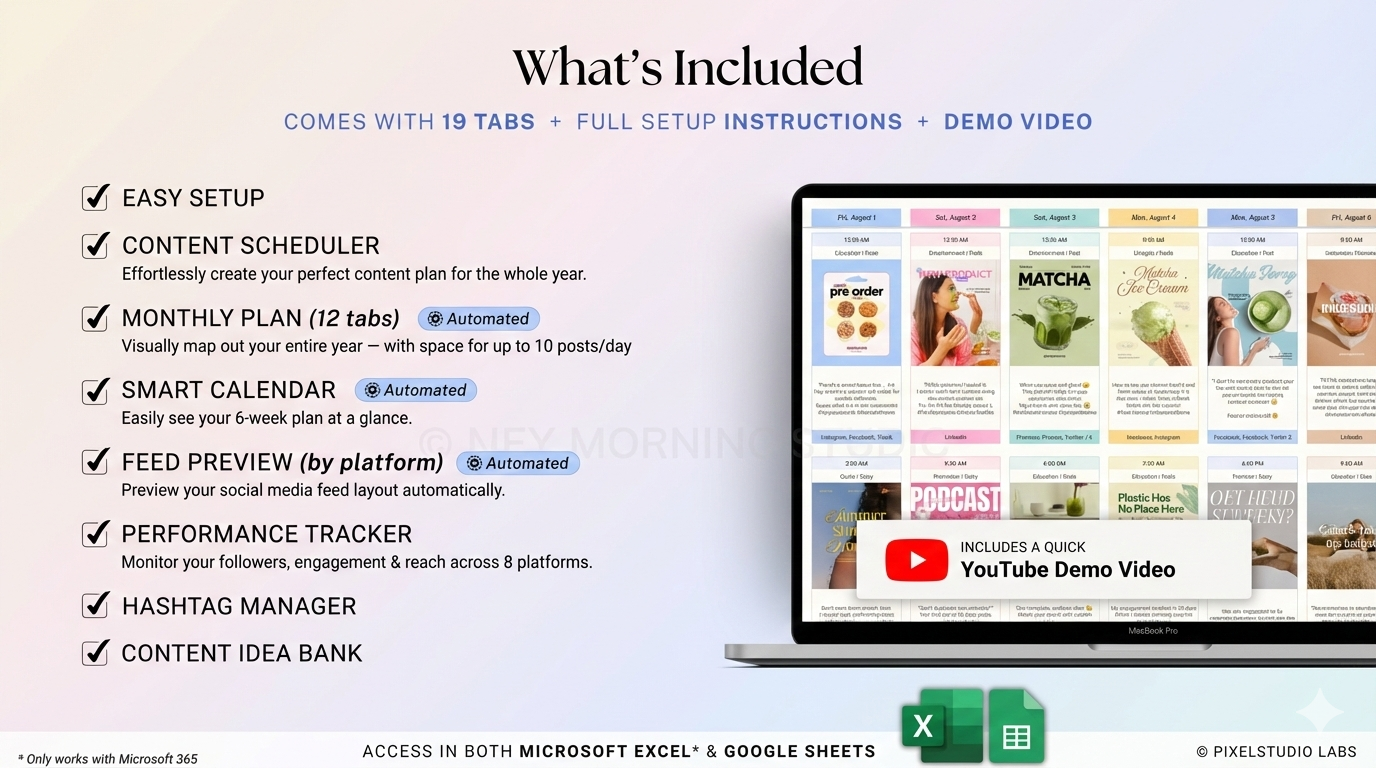 All-In-One Visual Content Planner, Tracker, Work Management | Social Media