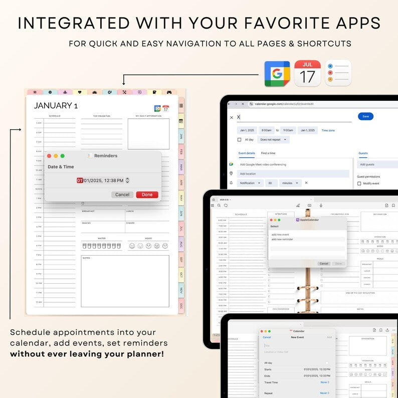All In One Digital Planner Bundle + GIFTS | Daily, Weekly, Monthly, Yearly Planner |  GoodNotes Template