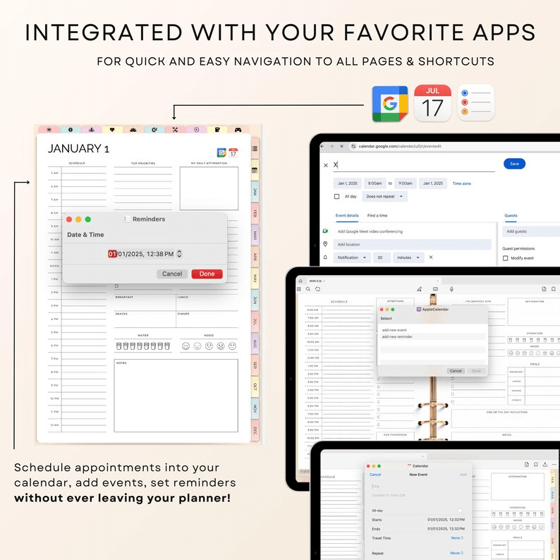 All In One Digital Planner Bundle + GIFTS | Daily, Weekly, Monthly, Yearly Planner |  GoodNotes Template
