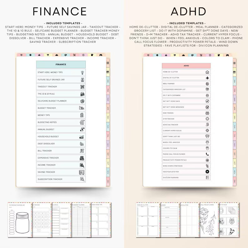 All In One Digital Planner Bundle + GIFTS | Daily, Weekly, Monthly, Yearly Planner |  GoodNotes Template