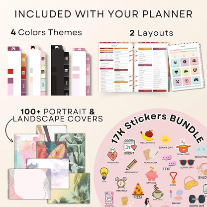 All In One Digital Planner Bundle + GIFTS | Daily, Weekly, Monthly, Yearly Planner |  GoodNotes Template