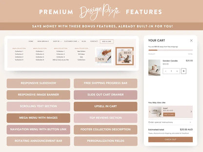 Ready-To-Use Shopify Theme Template: Luxe White - Beige Boho Website