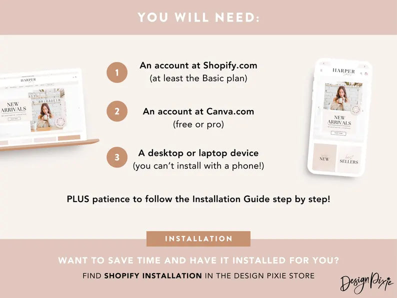 Ready-To-Use Shopify Theme Template: Luxe White - Beige Boho Website