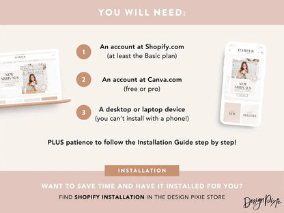 Ready-To-Use Shopify Theme Template: Luxe White - Beige Boho Website