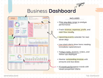 All-in-One Product Business Template Google Sheets & Excel || Complete Inventory Sales Management System