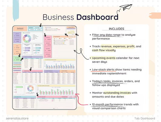 All-in-One Product Business Template Google Sheets & Excel || Complete Inventory Sales Management System