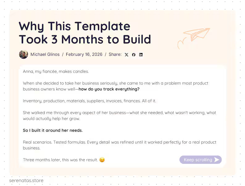 All-in-One Product Business Template Google Sheets & Excel || Complete Inventory Sales Management System