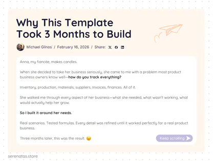 All-in-One Product Business Template Google Sheets & Excel || Complete Inventory Sales Management System