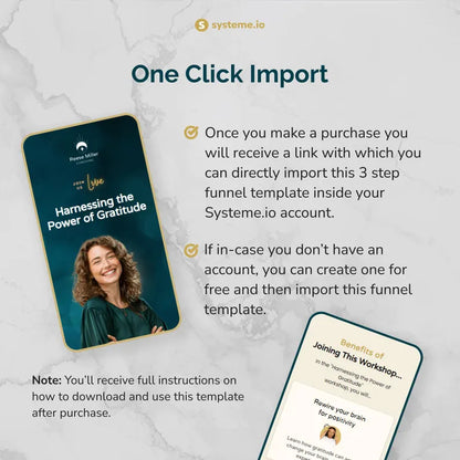 Systeme.io Lead Magnet Funnel | Live Workshop Template | Life coach marketing