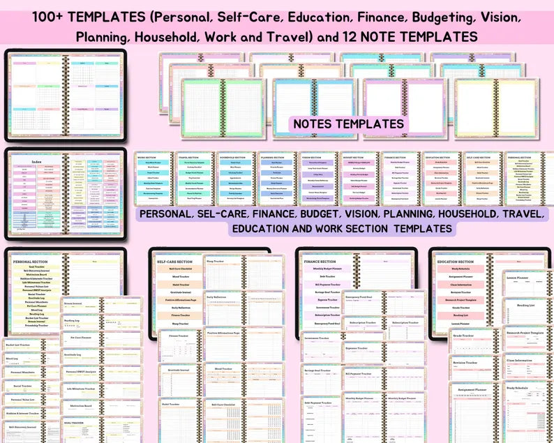 All In One Digital Planner 2026, 2027, 2028 || Weekly, Daily, Notes+ Notability