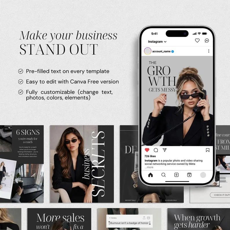 Done-For-You Business Instagram Templates for Coach & Coaching