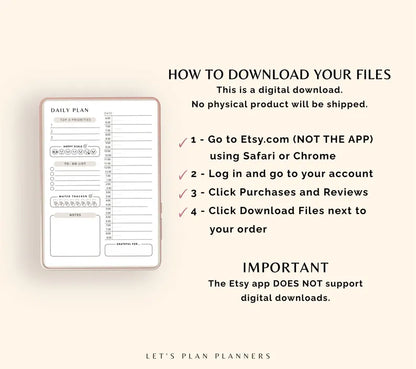 Daily Planner - Digital & Printable