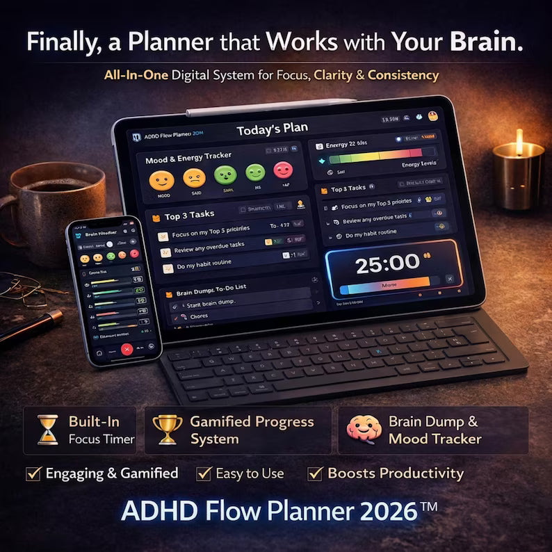 All-In-One Digital System for Focus, Clarity & Consistency | Notion Planner | Focus & Productivity System